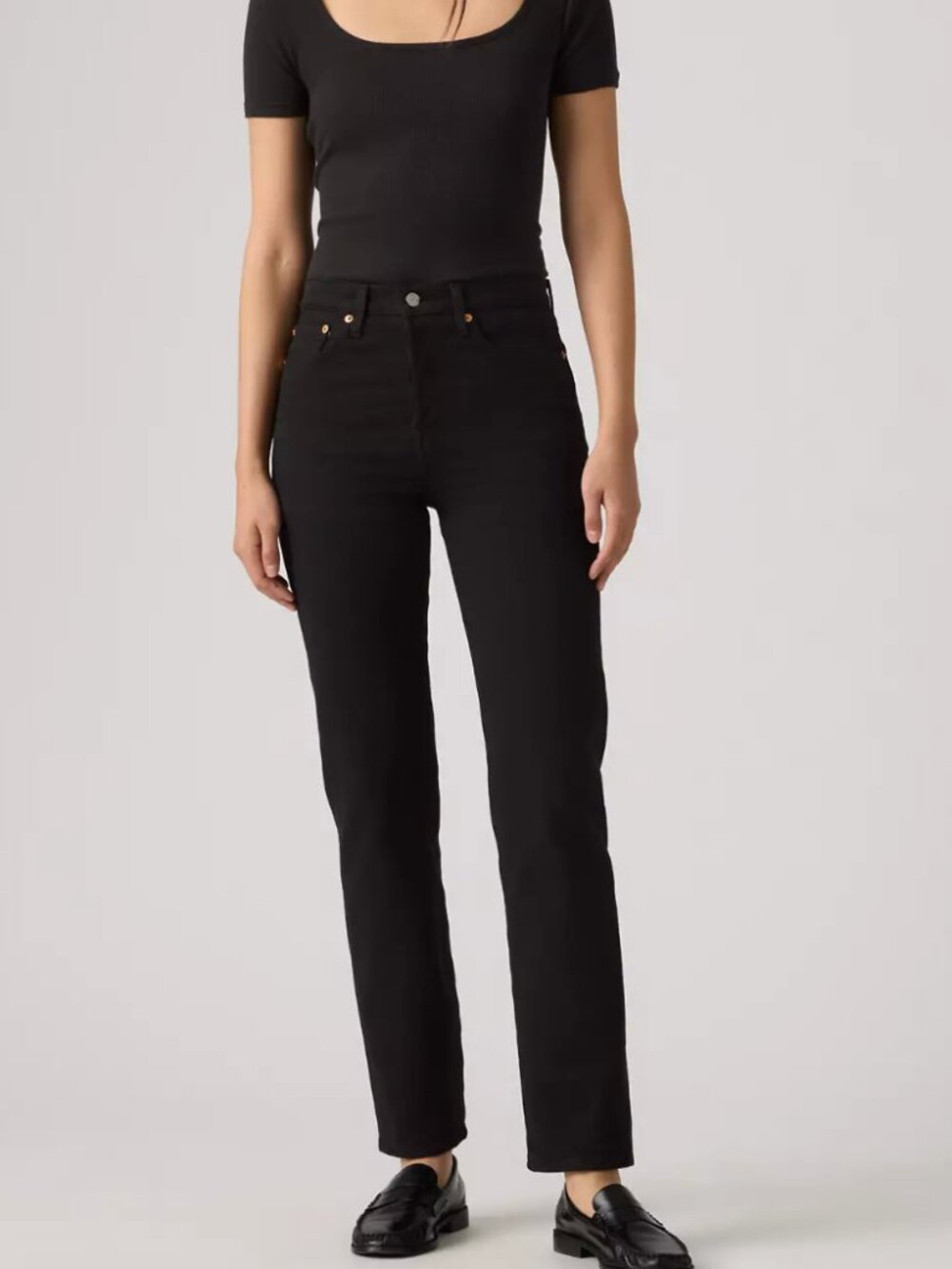 Levi’s Wedgie Straight Ankle Jeans – Black | Size 27